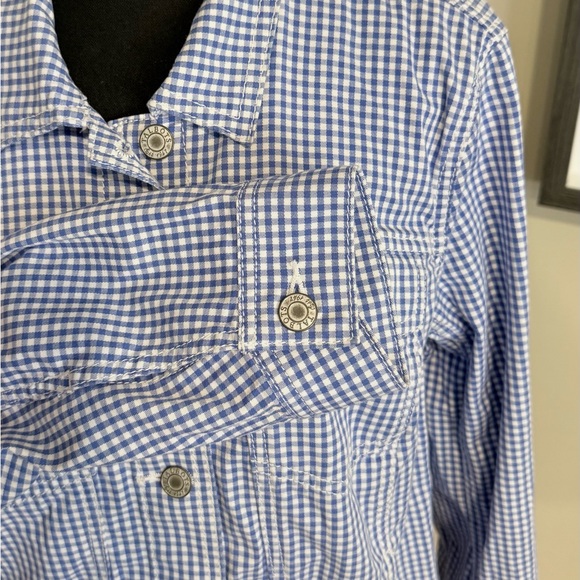 Talbots Blue Gingham Women's Jacket - Picture 5 of 10